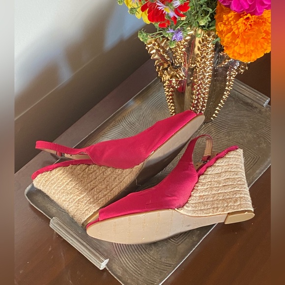 Via Spiga pink sling back espadrilles with a peep toe - Picture 5 of 6